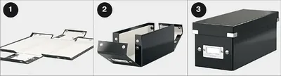 DVD-BOX LEITZ CLICK STORE 190X135X320MM ZWART