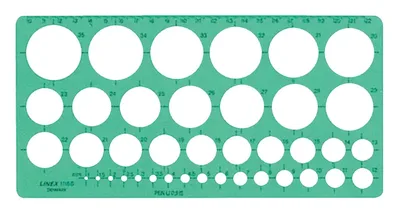 Cirkelsjabloon Linex 39cir grn