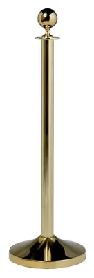 Afzetpaal Securit 100cm voet goudkleurig