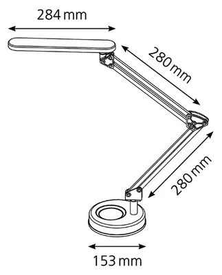 Bureaulamp Hansa led 4 stars zilver