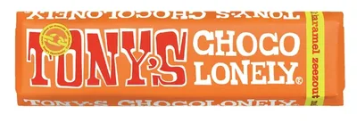 Chocolade Tony Chocolonely karamel zeezt reep 47gr