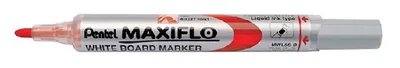 Whiteboardmarker Pentel MWL5S 1mm rood