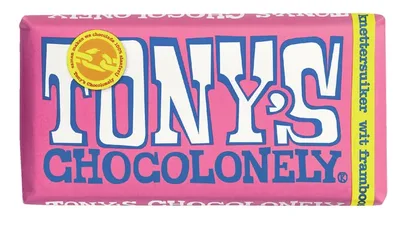 Chocolade Tony Chocolonely wt frambs knettersuiker