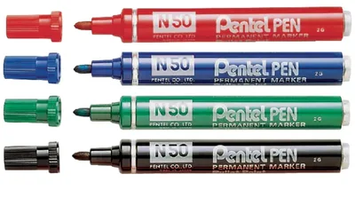 Viltstift Pentel N50 rond 1.5-3mm blauw