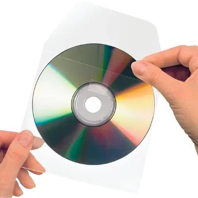 Cd/dvd Hoes Djois 127x127mm klep zelfkl tr 100st